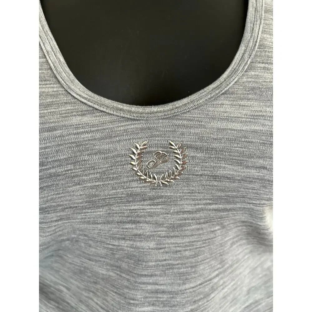 Victoria’s Secret PINK Gray Heathered Sports Bra Longline Tank Size Small